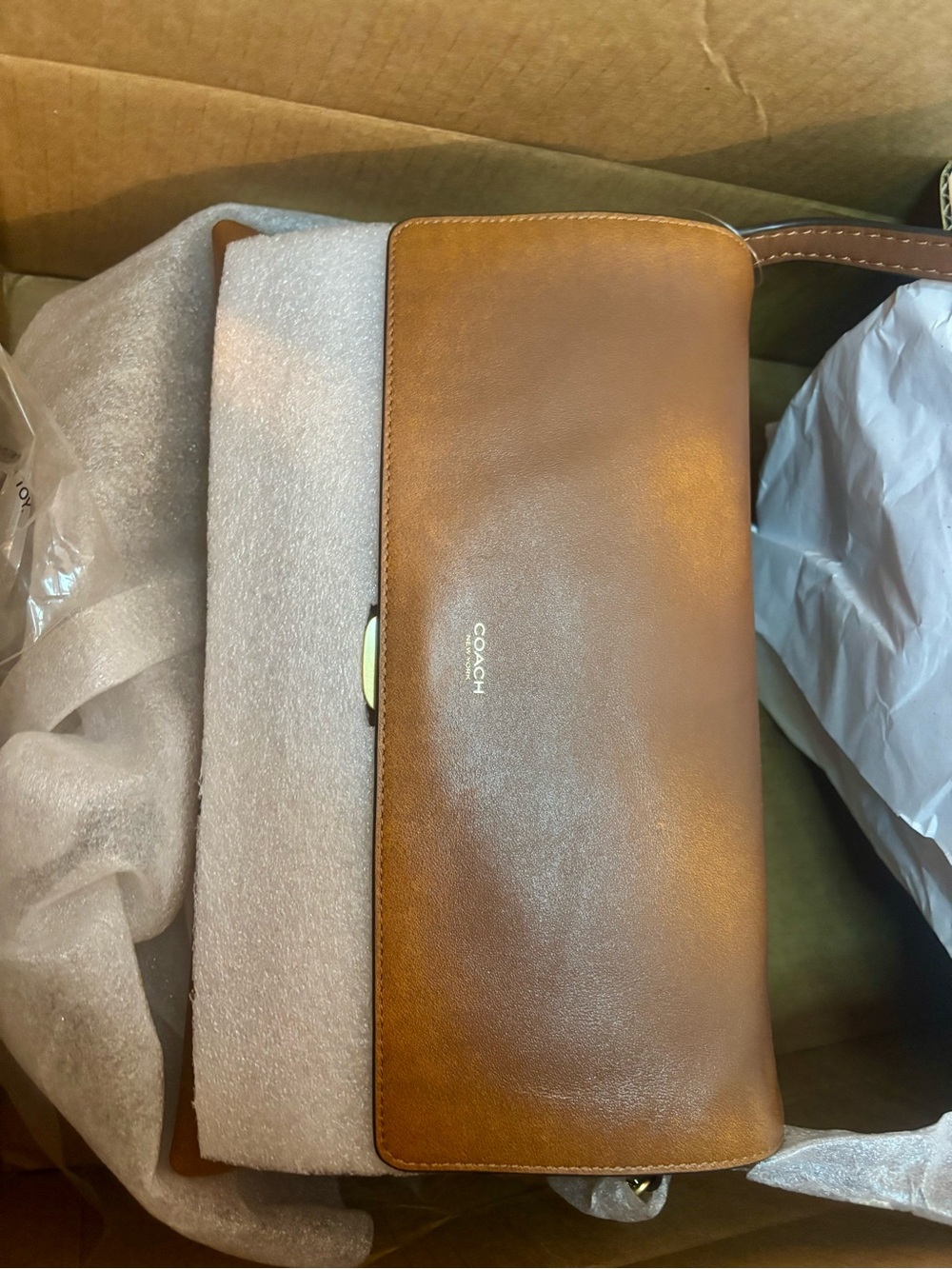 NWT Coach Loved Brown Leather Flap Shoulder Bag….part of Coach’s 8/5 drop - Picture 2 of 10